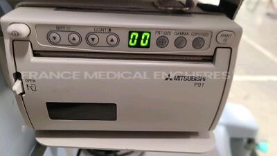 Hitachi Ultrasound EUB-7500 Plateforme Hi-Vision -w/ EUP-53W probe - Mitsubishi printer P91 (Powers up) - 10