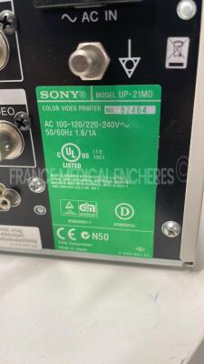 Lot of 2x Sony Color Video Printer UP-21MD - no power cables (Both power up) - 4