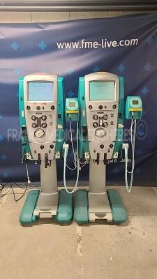 Lot of Gambro Dialysis Prismaflex - YOM 2005/2007 - S/W 7.21 - count 18418/17177 hours (Both power up)