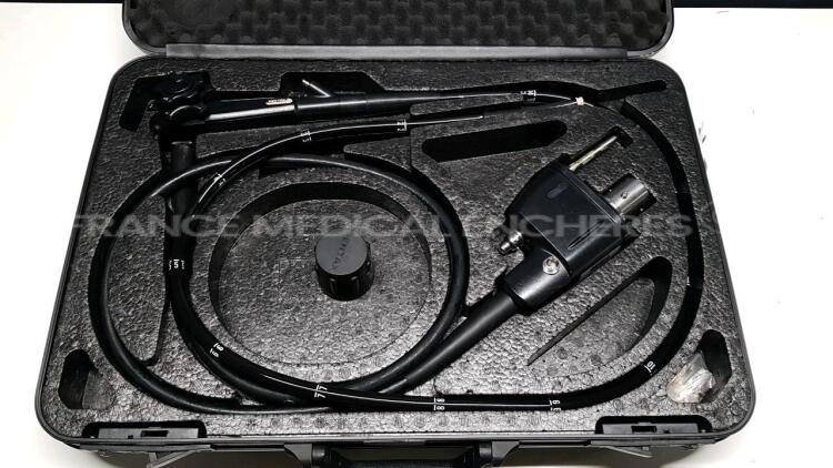 Pentax Colonoscope EC-3885FK Engineer's Report Optical System - no Fault Found - Channels No Fault Found - Angulation No fault Found - Bending Section No Fault Found - Insertion Tube little pinch- Light Transmission no fault found - Leak Check No Faul