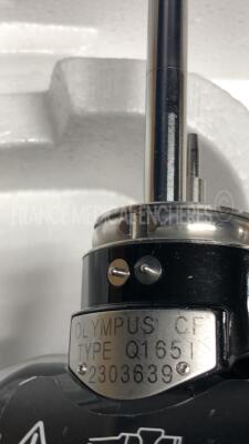 Olympus Colonoscope CF-Q165I Evis Exera 2 Engineer's report : Optical system no fault found ,Angulation no fault found , Insertion tube no fault found , Light transmission no fault found , Channels no fault found, Leak no leak - 7