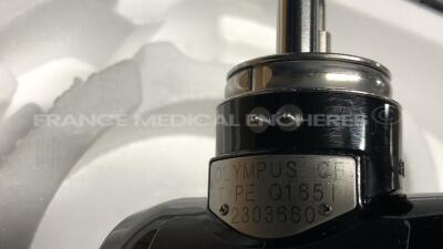 Olympus Colonoscope CF-Q165I Evis Exera 2 Engineer's report : Optical system no fault found ,Angulation no fault found , Insertion tube no fault found , Light transmission no fault found , Channels no fault found, Leak no leak Slight stain on image - 7