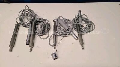 Lot of Alcon Handpieces including 3 x 590-2000-501 and 1 x Turbosonic 375