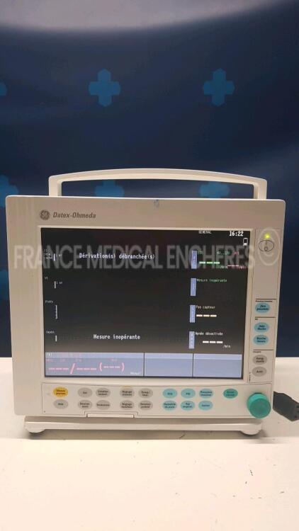 GE Patient Monitor F-CM1-05 - YOM 2010 w/ Module E.RESTIN (Powers up)