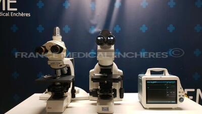 Lot of 1 x Nikon Microscope Eclipse E400 and 1 x Leica Microscope LB30T and 1 x Mindray Patient Monitor PM-8000 Express - YOM 2009 (All power up)