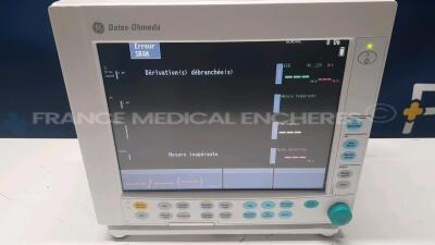 GE Patient Monitor F-CM1-05 - YOM 2010 w/ Module E.RESTIN (Powers up) - 2