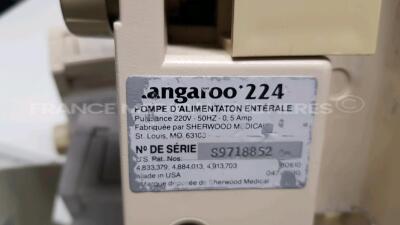 Lot of 13 x Kangaroo Feeding Pumps 224 and 2 x Colin Blood Pressure Monitors BP-8800 and 1 x Kangaroo Feeding Pump 324 and 1 x Fresenius Volumetric Pump Optima MS - S/W 02.1a - no power cables (All power up) - 21