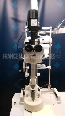 Lot of 1 x VisioVisionix Ophtalmic Consultation Unit Combi 400 - w/ 1 x Righton Slip Lamp NS-2D - YOM 2014 and 1 x Luneau Refractor Head Optical Head - Untestednix Refraction Unit Combi 400 and 1 x Refraction Chair 90.006.35 and 1 x Righton Slip Lamp NS-2 - 5