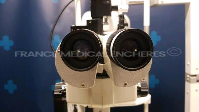 Lot of 1 x VisioVisionix Ophtalmic Consultation Unit Combi 400 - w/ 1 x Righton Slip Lamp NS-2D - YOM 2014 and 1 x Luneau Refractor Head Optical Head - Untestednix Refraction Unit Combi 400 and 1 x Refraction Chair 90.006.35 and 1 x Righton Slip Lamp NS-2 - 7