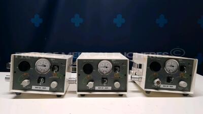 Lot of 6 x Ohmeda Ventilators Logic 07A - batteries to be replaced (All power up)