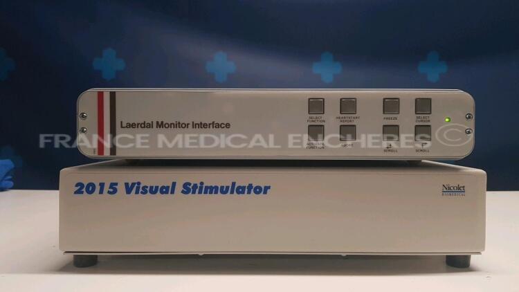 Lot of 1x Nicolet Visual Stimulator 2015 Visual Stim - YOM 2014 and 1x Laerdal Monitor Interface (Both power up)