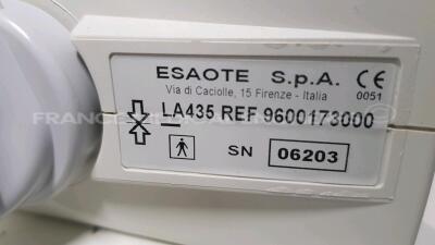 Esaote Ultrasound MyLabClass 9706250000 - YOM 2014 - S/W 11.01 - Options - XVIEW - TPVIEW - MVIEW w/ Esaote Probe LA435 9600173000 and Esaote Probe LA533 122001100 (Powers up) - 13