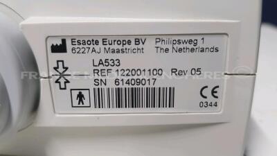 Esaote Ultrasound MyLabClass 9706250000 - YOM 2014 - S/W 11.01 - Options - XVIEW - TPVIEW - MVIEW w/ Esaote Probe LA435 9600173000 and Esaote Probe LA533 122001100 (Powers up) - 18