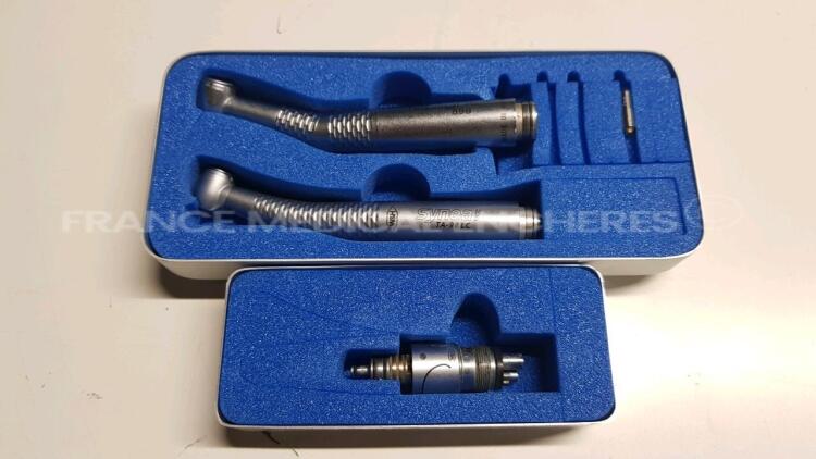 Lot of 3 x W&H handpieces for dental surgery including 1 x Toplight 898 and 1 x Synea TA-98LC and 1 x 924/17