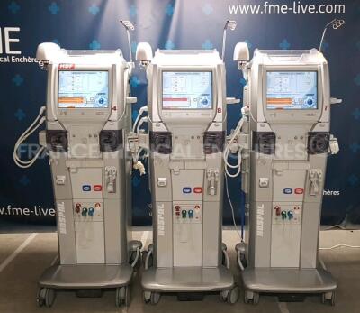 Lot of 3 x Hospal Dialysis Evosys - YOM 2012 - S/W 8.21.00/8.60.01 - Count 31813/31239/30814 hours (All power up) *FX009315/FX009316/FX009190*