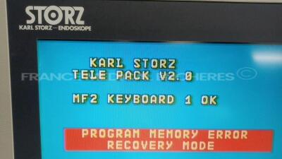 Storz Control Unit tele pack pal 200430 20 - S/W V2.0 - Program memory error detected - Broken screen to be repaired (Powers up) *HB3476-B* - 2