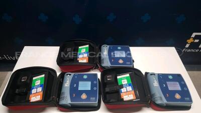 Lot of 3 x Philips Defibrillators Heart Start FR2+ (All power up) *1011890801/1011890796/1011890810*