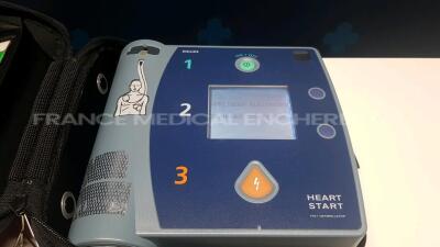 Lot of 3 x Philips Defibrillators Heart Start FR2+ (All power up) *1011890801/1011890796/1011890810* - 2