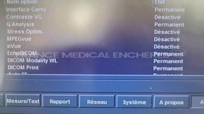 GE Ultrasound Vivid Q - YOM 2012 - S/W 11.2.1 - Options TEE -advanced Qscan imaging - optimal depth - auto FE - tissue velocity imaging and tissue tracking - AFI - echo DICOM - DICOM modality - DICOM print (Powers up) *050051Vq* - 6