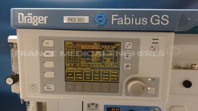 Drager Ventilator Fabius GS - S/W 1.39.1 (Powers up) *11595* - 4