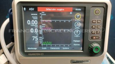 Hamilton Medical Ventilator C1 - YOM 2020 - S/W 3.0.1 - Count 929 hours (Powers up) *24705* - 4