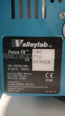 Valleylab Electrosurgical Unit Force FX w/ 2x Footswitches (Powers up) *25966A* - 4