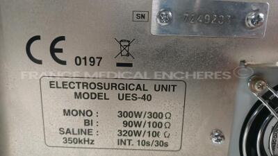 Olympus Electrosurgical Unit UES-40 SurgMaster w/ Olympus Footswitch MAJ-1258 (Powers up) *7249203* - 6