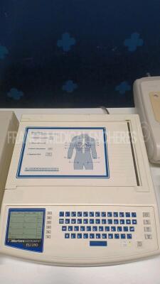 Lot of 1 x Philips PageWriter 100 M1772A and 1 x Mortara ECG Eli 250 and 1 x Philips ECG Pagewriter Trim I and 1 x Cardiette ECG AR 2100 View - YOM 2003 (All power up) *US00604355/108042155163/US70610953/ADRN0030* - 3