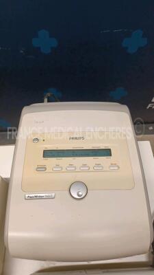 Lot of 1 x Philips PageWriter 100 M1772A and 1 x Mortara ECG Eli 250 and 1 x Philips ECG Pagewriter Trim I and 1 x Cardiette ECG AR 2100 View - YOM 2003 (All power up) *US00604355/108042155163/US70610953/ADRN0030* - 4