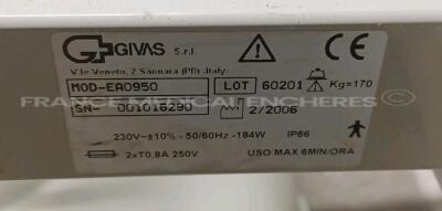 Lot of 1 x Karis Medica Hospital Bed 727T0049 - YOM 2011 - w/ Remote Control and 1 x Givas Hospital Bed EA0950 - YOM 2006 - w/ Remote Control (Both power up) *10014416/001016290* - 9