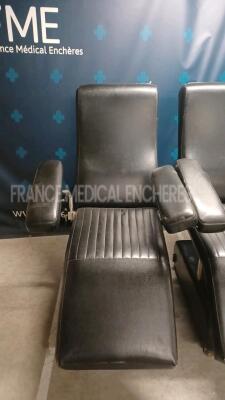 Lot of 3 x Unknown made medical examination chairs (No power) - 2