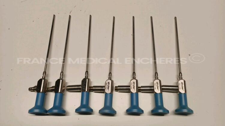 Lot of 7 x Stryker Arthroscopes (good images) 502-104-030 *1264134/1270300/1233000/1154221/989163/1326192/1145763*