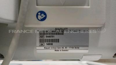 Maquet Ventilator Servo i - S/W 5.0 - Count 98889h (Powers up) *140038* - 6