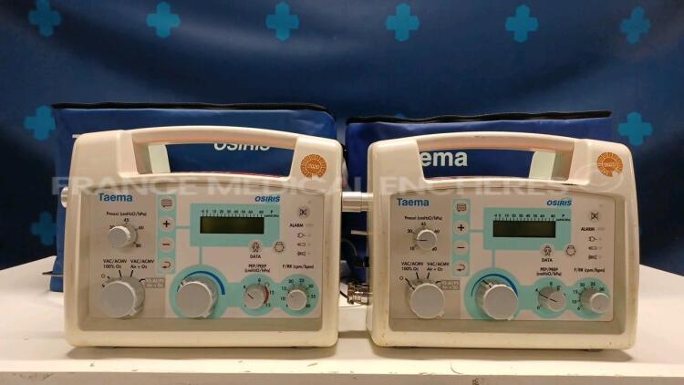 Lot of 2x Taema Ventilators Osiris2 - S/W V1.020 (Both power up) *E0362/B1494*