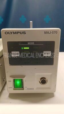 Lot of 1 x Olympus Endoscopic Ultrasound Center EU-M30 - w/ Olympus Keyboard and 1 x Olympus Magnification Controller MAJ-570 (Both power up) *7431259/1041636* - 4