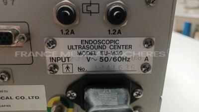 Lot of 1 x Olympus Endoscopic Ultrasound Center EU-M30 - w/ Olympus Keyboard and 1 x Olympus Magnification Controller MAJ-570 (Both power up) *7431259/1041636* - 5