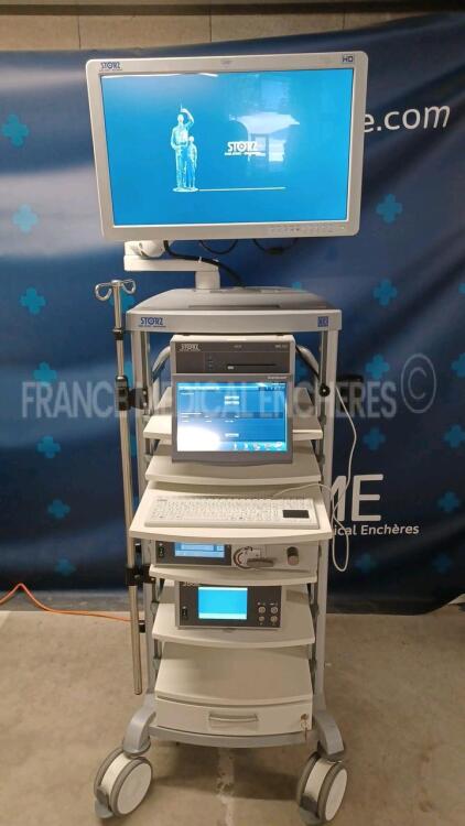 Storz Tower COR UG-series Including 1x Storz LCD Monitor EJ-MLA26EK1 A - YOM 2016 and 1x Storz Image Management System AIDA WD250 and 1x Storz Arthropump power 2834707 20 - S/W 3.43 and 1x Storz Arthroscopy Console unidrive S III ARTHRO 28723020 - S/W 1.