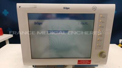 Drager Ventilator Evita XL - YOM 2007 - S/W 7.06 - Count 87501h (Powers up) *0262*