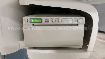 GE Ultrasound Voluson E - YOM 2010 - S/W 8.2.2 - Options - SonoNT - SonoRS w/ GE Probe 4C-RS - YOM 2010 and GE Probe IC5-9W-RS - YOM 2010 and Footswitch and Sony Digital Graphic Printer UP-D897 (Powers up) *B54190/025148TS8/174300WX4* - 5