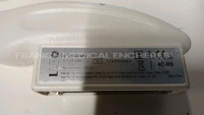 GE Ultrasound Voluson E - YOM 2010 - S/W 8.2.2 - Options - SonoNT - SonoRS w/ GE Probe 4C-RS - YOM 2010 and GE Probe IC5-9W-RS - YOM 2010 and Footswitch and Sony Digital Graphic Printer UP-D897 (Powers up) *B54190/025148TS8/174300WX4* - 13