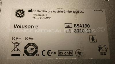 GE Ultrasound Voluson E - YOM 2010 - S/W 8.2.2 - Options - SonoNT - SonoRS w/ GE Probe 4C-RS - YOM 2010 and GE Probe IC5-9W-RS - YOM 2010 and Footswitch and Sony Digital Graphic Printer UP-D897 (Powers up) *B54190/025148TS8/174300WX4* - 19