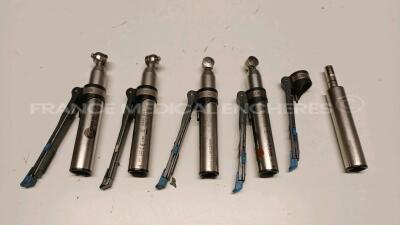 Lot of 4 x Stryker Handpieces Core Sagittal Saw 5400-034-000 and 1 x Stryker Handpiece TPS Micro Drill 5100-15 - Untested *1423703303/1327513613/1512003003/1524403203/0308400113*