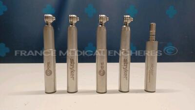 Lot of 4 x Stryker Handpieces Core Sagittal Saw 5400-034-000 and 1 x Stryker Handpiece TPS Micro Drill 5100-15 - Untested *1423703303/1327513613/1512003003/1524403203/0308400113* - 2
