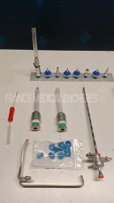 Lot of 1 x Olympus Cystoscope A2210 and 1 x Olympus Cysto Sheath A2213 and 2 x Storz Laparoscopic Cannula 30123NL and 1 x Circon ACMI Working Element GEIWE and 2 x Aesculap EJ469 - Untested - 2