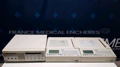 Lot of 2 x Agilent ECGs PageWriter 200 - S/W A.07.07 - French Language - 1 x Missing Battery and 1 x Agilent ECG Series 501X (All power up) *US00500268/CND4749702/3651G03704*