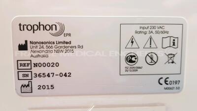 Nanosonics Disinfection System Trophon EPR for ultrasound probes  - YOM 2015 - S/W 1.5.1_9 - no power cable (Powers up) *36547-042* - 6