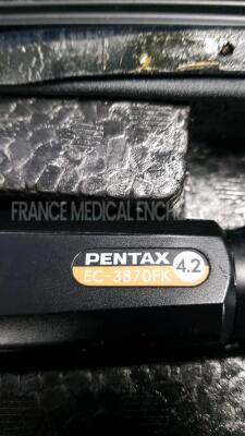 Pentax Colonoscope EC-3870FK - Engineer's report : Optical system no fault found ,Angulation no fault found , Insertion tube no fault found , Light transmission no fault found , Channels no fault found, Leak no leak *A120045* - 3