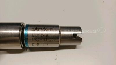 Stryker Orthopedic Motor Core Universal Driver 5400-099-000 - w/ 1 x Stryker Pin Collet 4100-125-000 and 1 x Stryker Wire Collet 4100-062-000 and 1 x Stryker Drill 4100-131-000 and 1 x Stryker AO Small Drill 4100-110-000 - Untested *0530600983/141410723/ - 8