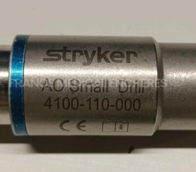 Stryker Orthopedic Motor Core Universal Driver 5400-099-000 - w/ 1 x Stryker Wire Collet 4100-062-000 and 1 x Stryker Pin Collet 4100-125-000 and 1 x Stryker AO Small Drill 4100-110-000 and 1 x Stryker Synthes Drill 4100-131 - Untested *1430300623/1222204 - 9