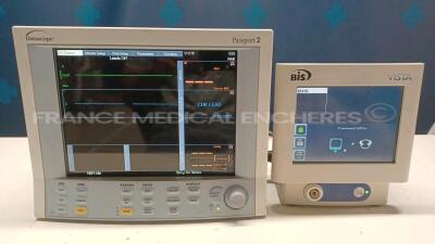 Lot of 1 x Datascope Patient Monitor Passport 2 and 1 x Bis Monitor Vista - YOM 2011 - S/W 3.20 (Both powers up) *VT19703/TM15678-D5*
